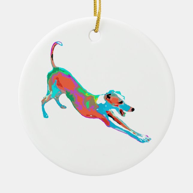 Italienska Greyhound Ornament (Framsidan)
