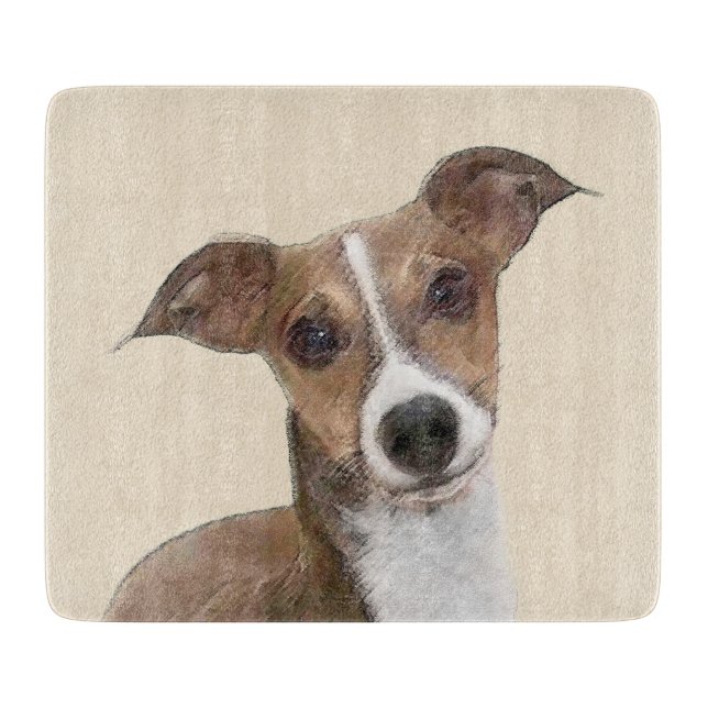 Italienska Greyhound Painting - Cute Original Hund (Framsidan)