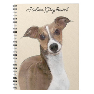 Italienska Greyhound Painting - Cute Original Hund Anteckningsbok