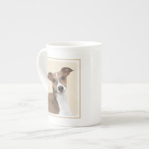 Italienska Greyhound Painting - Cute Original Hund Benporslin Mugg