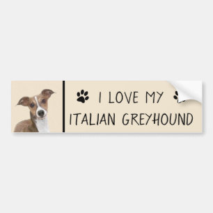 Italienska Greyhound Painting - Cute Original Hund Bildekal