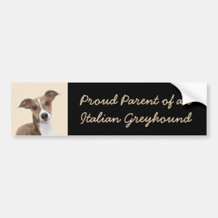 Italienska Greyhound Painting - Cute Original Hund Bildekal