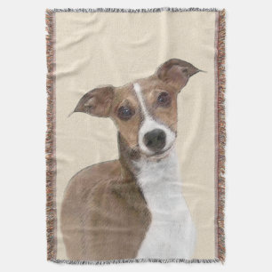 Italienska Greyhound Painting - Cute Original Hund Filt