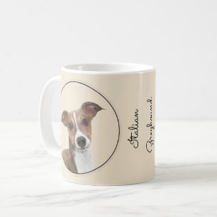 Italienska Greyhound Painting - Cute Original Hund Kaffemugg