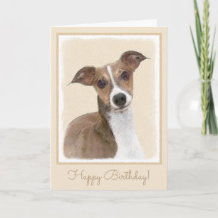Italienska Greyhound Painting - Cute Original Hund Kort