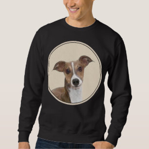 Italienska Greyhound Painting - Cute Original Hund Lång Ärmad Tröja