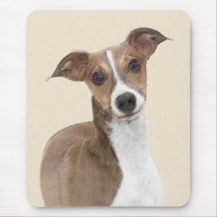 Italienska Greyhound Painting - Cute Original Hund Musmatta