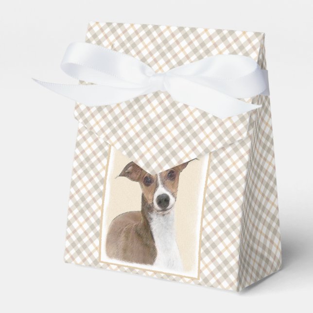 Italienska Greyhound Painting - Cute Original Hund Presentaskar (Framsidan Sidan)