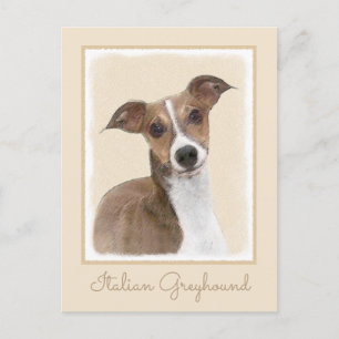 Italienska Greyhound Painting - Cute Original Hund Vykort
