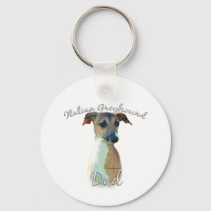 Italienska Greyhound Pappa 2 Nyckelring