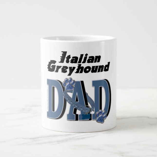 Italienska Greyhound PAPPA Jumbo Mugg (Framsidan)