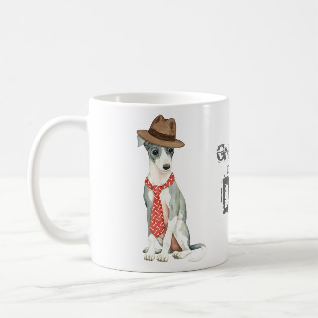Italienska Greyhound Pappa Kaffemugg (Vänster)