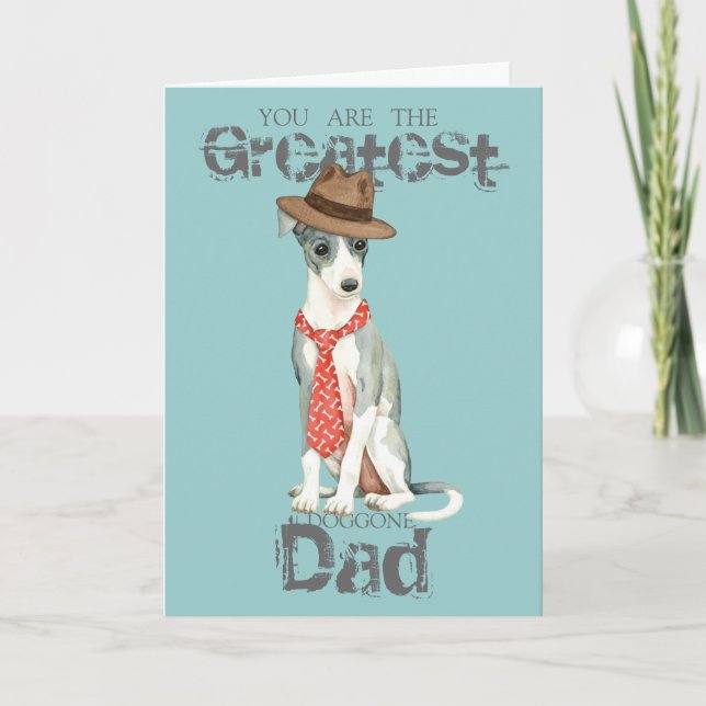 Italienska Greyhound Pappa Kort (Framsida)
