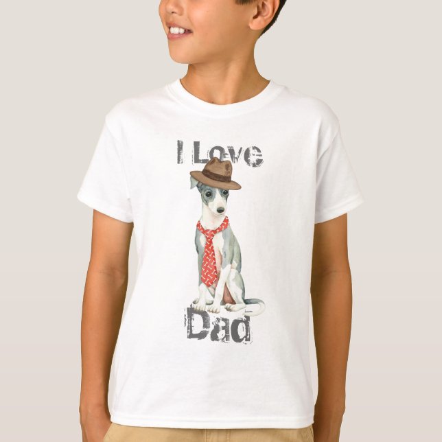 Italienska Greyhound Pappa T Shirt (Framsida)