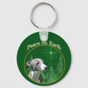 Italienska Greyhound Peace Nyckelring