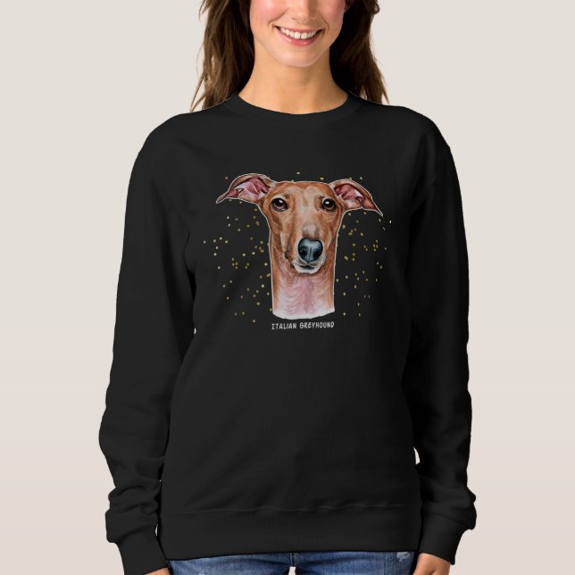 Italienska Greyhound Porträtt 4 Pet ITG Hundägare T Shirt (Framsida)