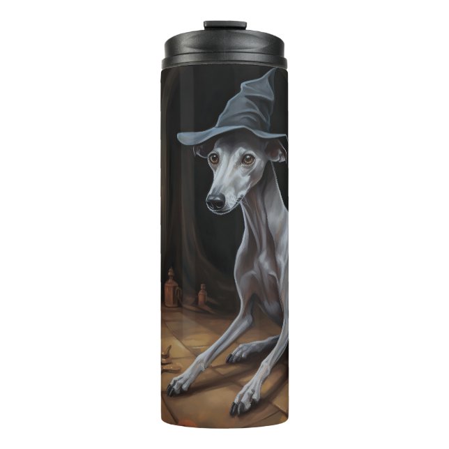 Italienska Greyhound Pumpkins Halloween Scary (Framsida)