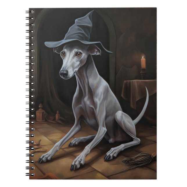 Italienska Greyhound Pumpkins Halloween Scary Anteckningsbok (Framsidan)