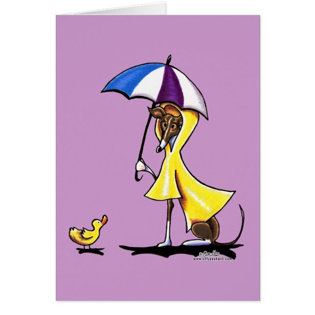 Italienska Greyhound Rainrock Hälsningskort (Framsidan)