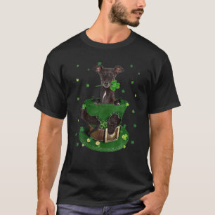 Italienska Greyhound Shamrock Hat Klöver St Patric T Shirt