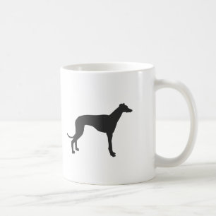 Italienska Greyhound silhouette i svart Kaffemugg