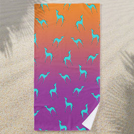 Italienska Greyhound Silhouette Mönster Ombre färg