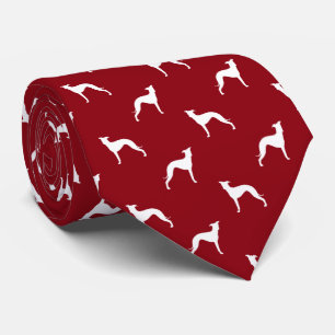 Italienska Greyhound Silhouettes Red and White Slips