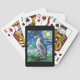 Italienska Greyhound Starry Night Whifragment2Hund Casinokort