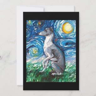 Italienska Greyhound Starry Night Whifragment2Hund Julkort