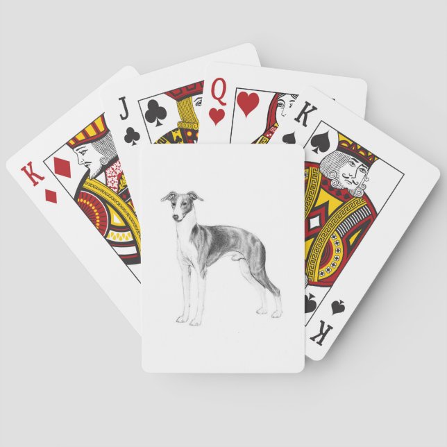 Italienska Greyhound Stil Casinokort (Baksidan)