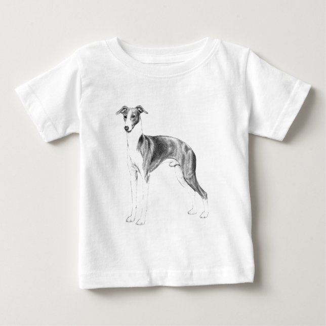 Italienska Greyhound Stil T-shirt (Framsida)