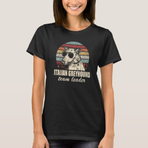 Italienska Greyhound Team Leader Coola Hund Sungla T Shirt