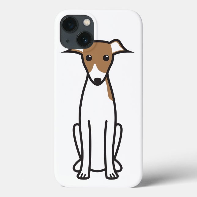 Italienska Greyhound-Tecknaden Hund (Baksida)