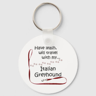 Italienska Greyhound Travel Leash - Keychain Nyckelring