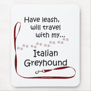Italienska Greyhound Travel Leash Musmatta