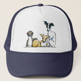 Italienska Greyhound Trio Truckerkeps
