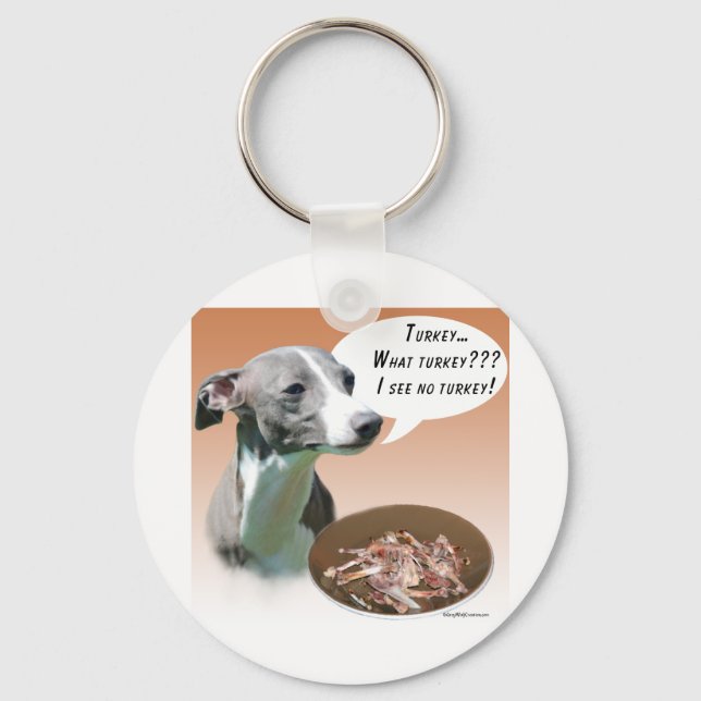 Italienska Greyhound Turkey Nyckelring (Framsida)