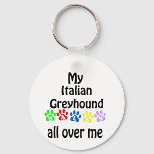 Italienska Greyhound Walks Design Nyckelring