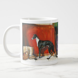 Italienska Greyhound Watercolor Painting Jumbo Mugg