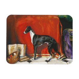 Italienska Greyhound Watercolor Painting Magnet