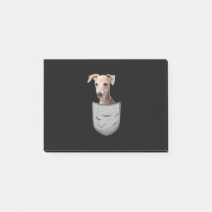 Italienska Greyhound Whifragment Chest Pocket for  Post-it Block