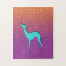 Italienska Greyhound Whifragmentblue silhouette Om