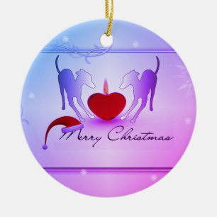 Italienska Greyhounds God jul Julgransprydnad Keramik