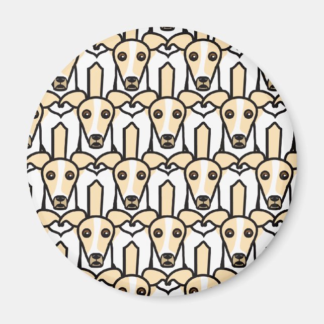 Italienska Greyhounds Magnet (Framsidan)
