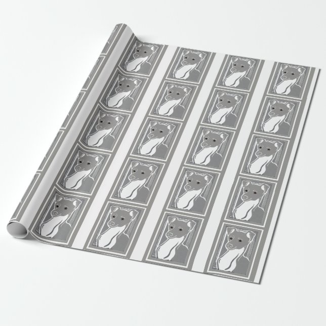 Italienska Greyhounds Mönster Wrapping Papprare Presentpapper (Utrullad)