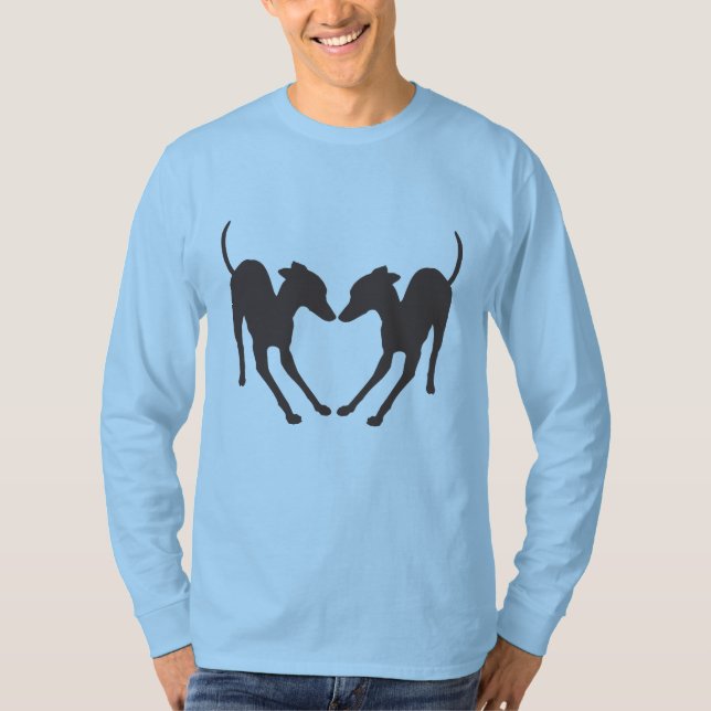 Italienska Greyhounds Spelar T Shirt (Framsida)