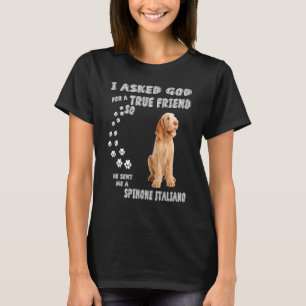 Italienska Griffon Hund Bracco Spinoso Pappa Spino T Shirt