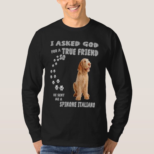 Italienska Griffon Hund Bracco Spinoso Pappa Spino T Shirt (Framsida)