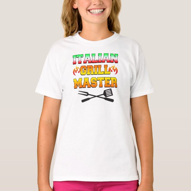 Italienska Grill Master T Shirt (Framsida)