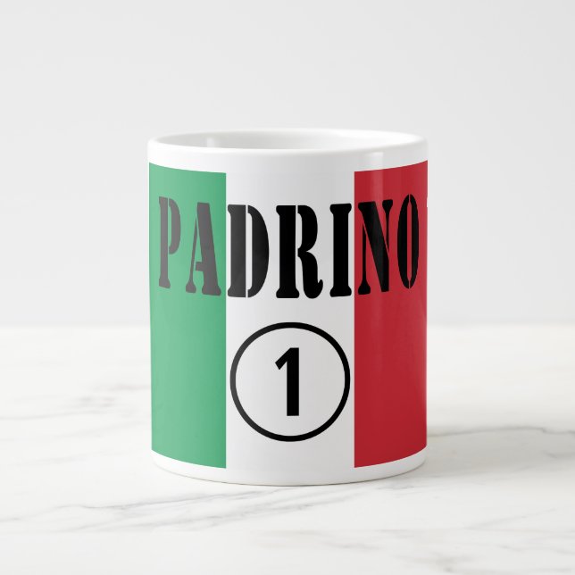 Italienska gudfäder : Padrino Numero Uno Jumbo Mugg (Framsidan)